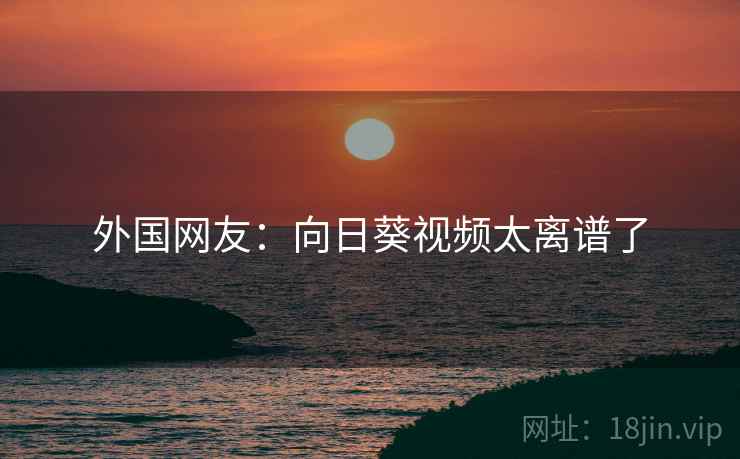 外国网友：向日葵视频太离谱了